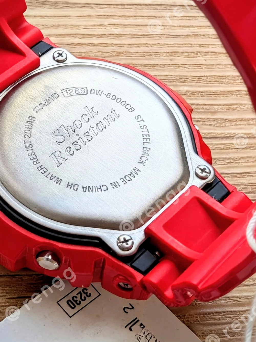 Rare Casio G-Shock 200M Red Digital Sport Watch Like New